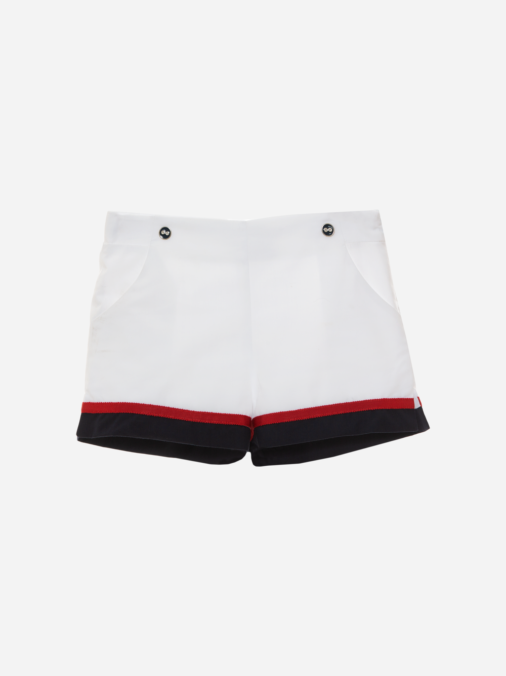 White Poplin Shorts