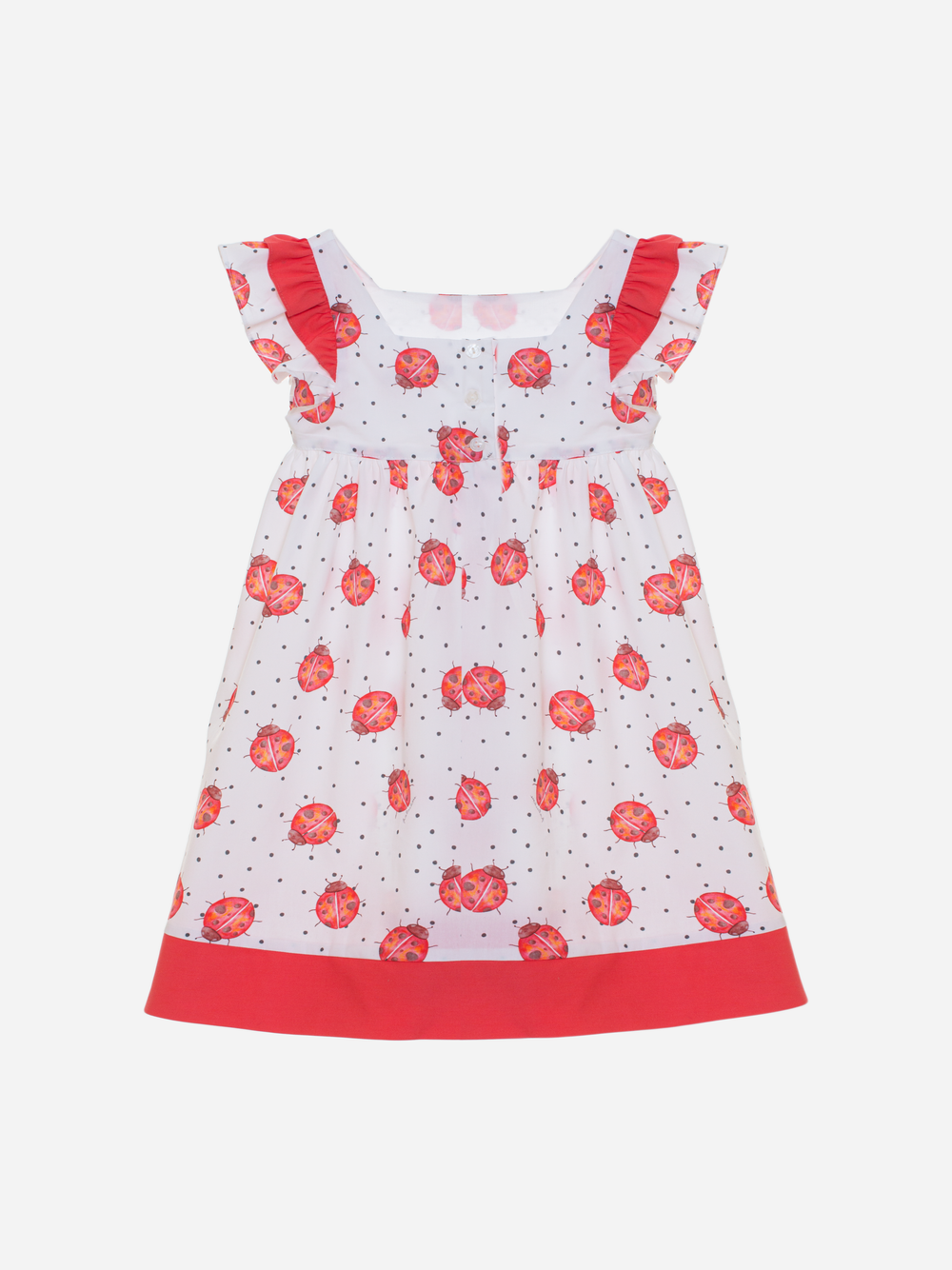 Lady bug print girls dress