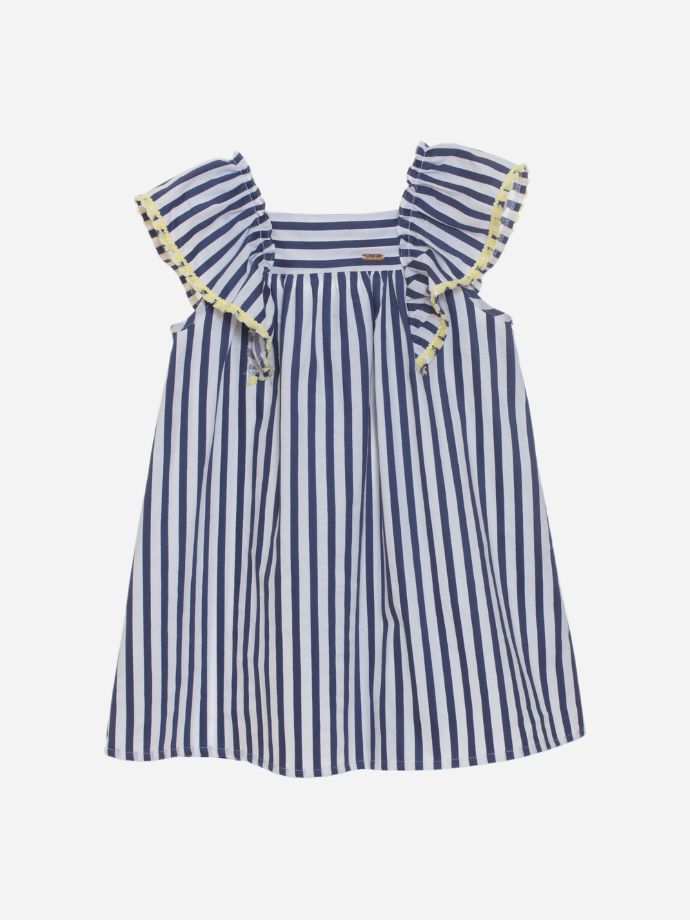 Blue and white striped girls dress