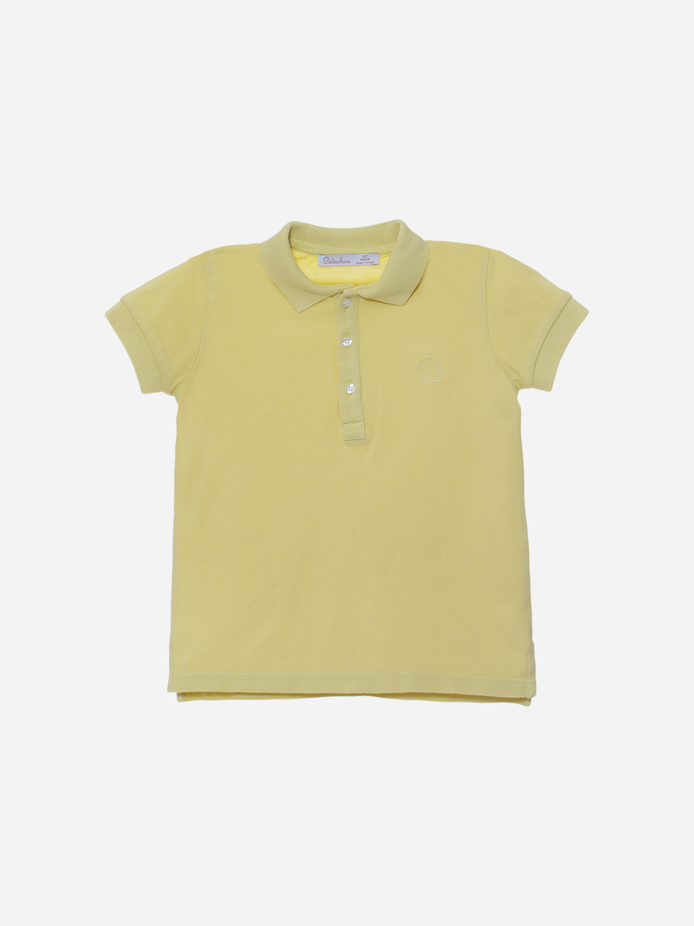 Pólo de menino de jersey amarelo