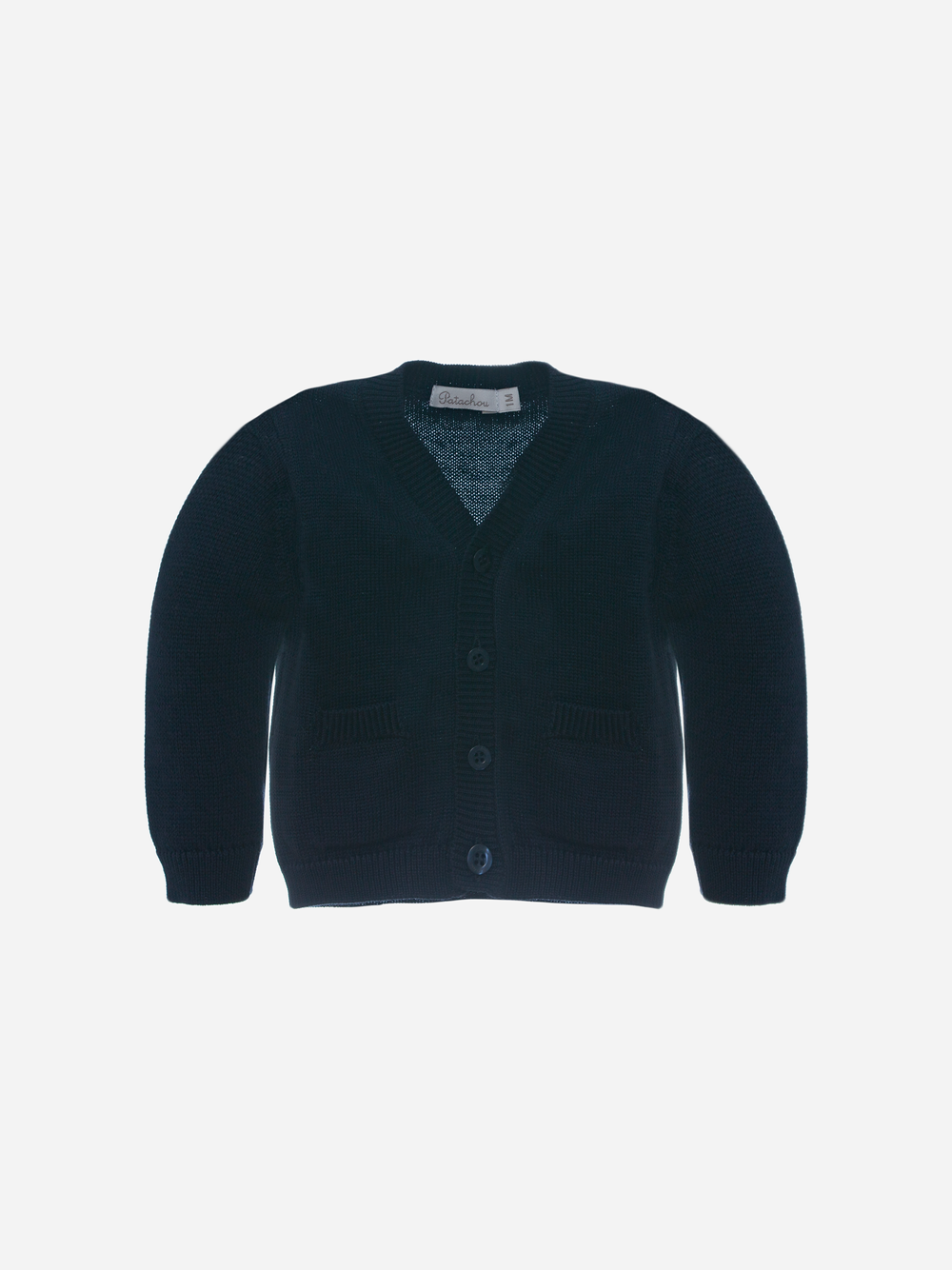 Boy's navy blue knit cardigan