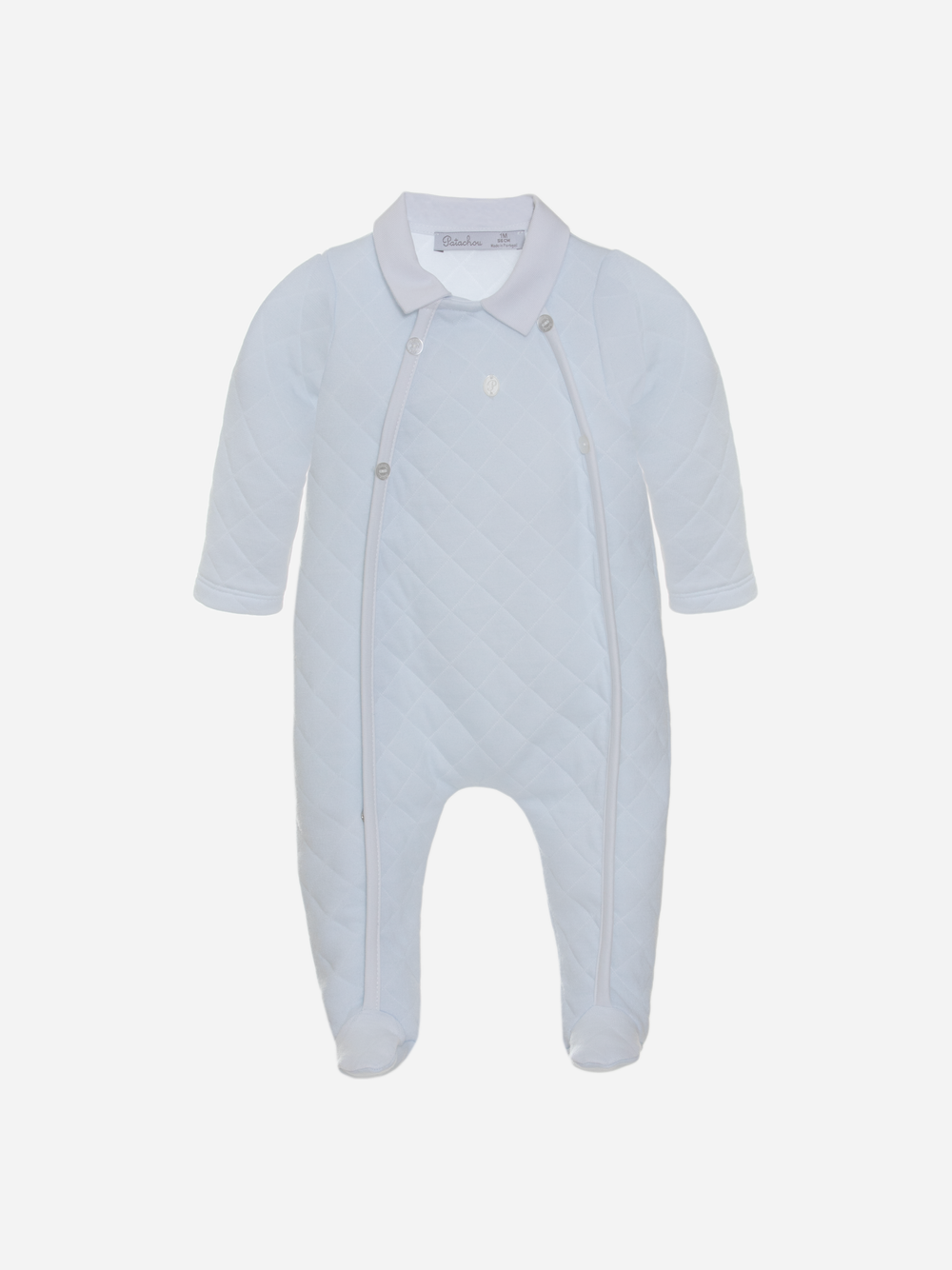 Blue double jersey babygrow