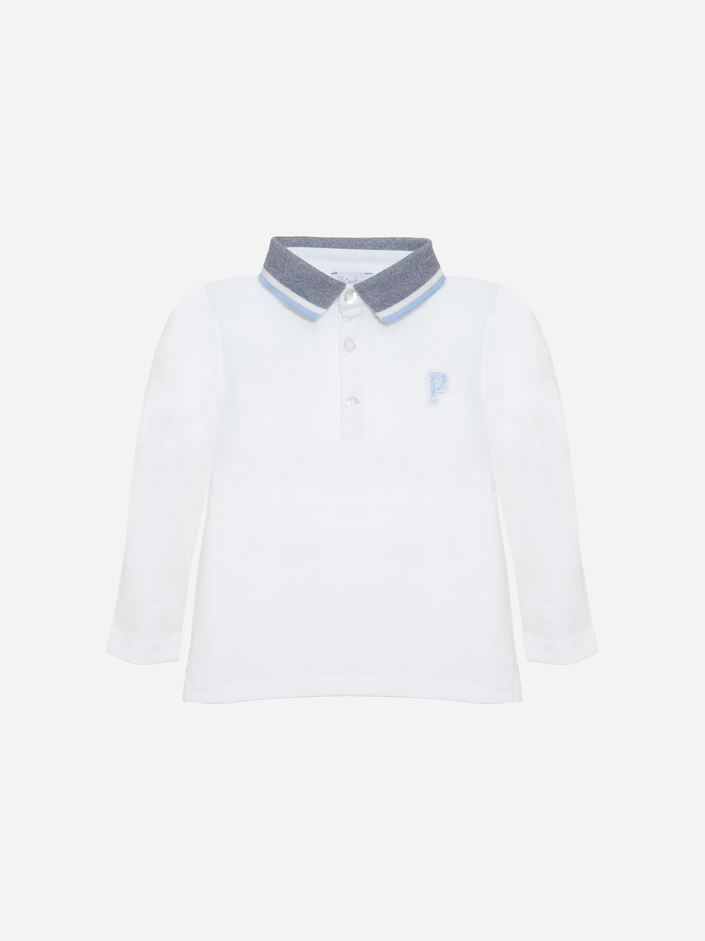 Ecru long sleeve polo
