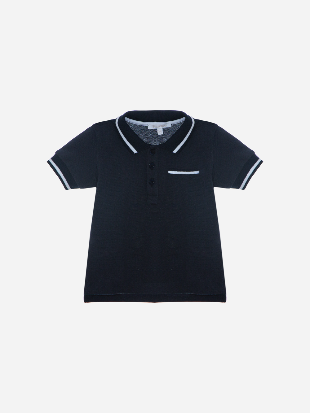 Boys navy blue polo in jersey