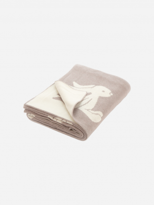 Beige blanket with a little bunny