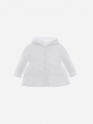 White Jersey Coat