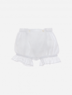 White Cotton Shorts