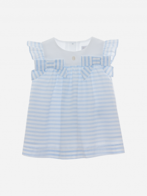 Blue Stripe Popeline Dress