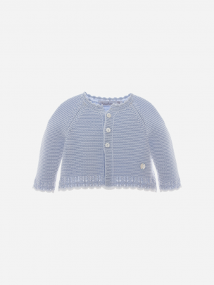 Blue knitted coat