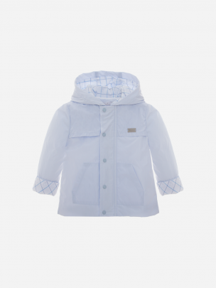 Blue Microfibre Coat