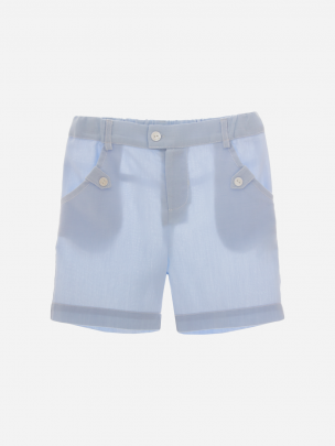Blue Oxford Shorts