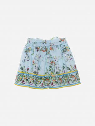 Blue Printed Skirt
