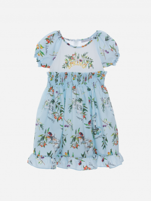 Blue Printed Dress