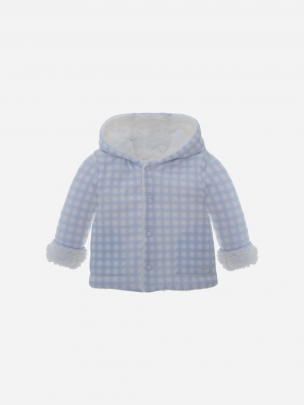 Blue Vichy Knit Coat 