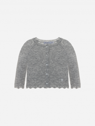 Grey knit jacket