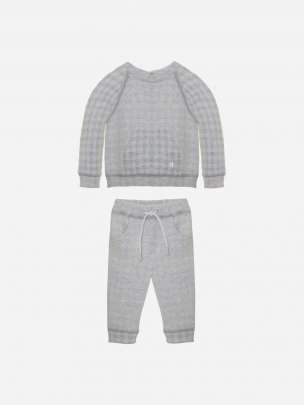 Grey and Check Jersey Set