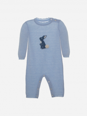 Blue Knit Babygrow 