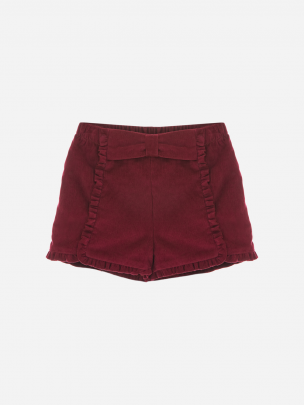 Burgundy Corduroy Shorts 