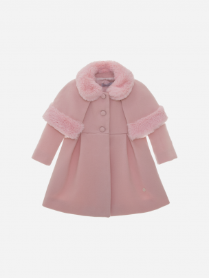 Pale Pink Flannel Coat 