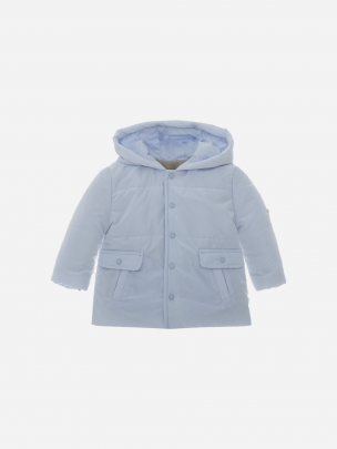 Blue microfiber raincoat 