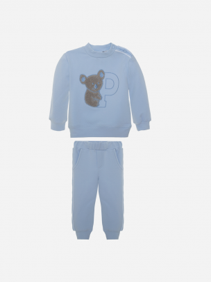 Blue Cotton Jersey Set 
