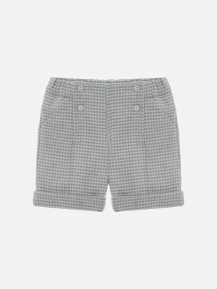 Grey Check Flannel Shorts 