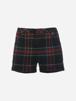 Navy Check Flannel Shorts