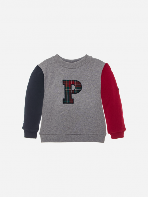 Grey Cotton Fleece Sweater