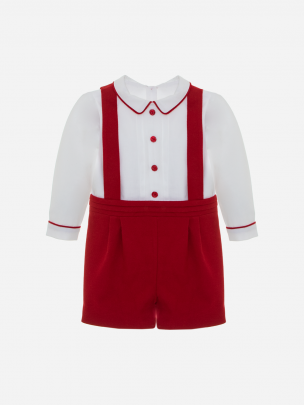Red Flannel Romper