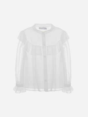 White Chiffon Blouse