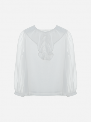 Off White Chiffon Blouse