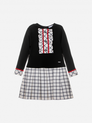 Black and White Check Interlock Dress