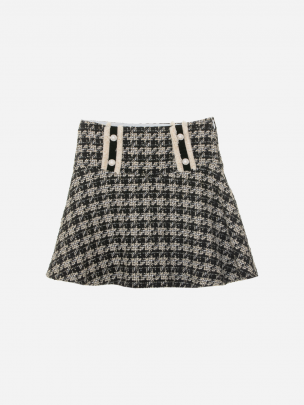 Black and White Flannel Skirt