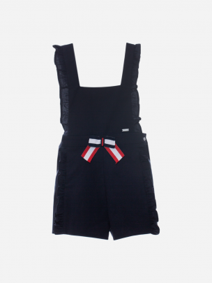 Navy blue jumpsuit with bow