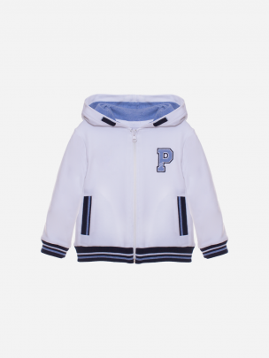 White hooded coat