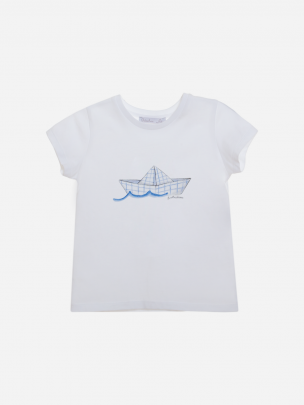 T-Shirt de menino com print náutico exclusivo