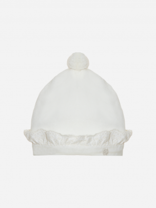 Ecru jersey bonnet