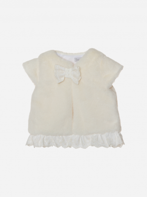 Ecru fur vest