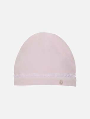 Pink jersey beanie