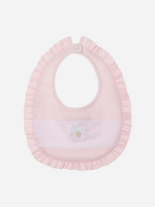 Babete em malha rosa