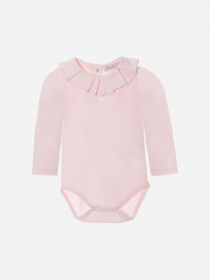 Babygrow em malha rosa