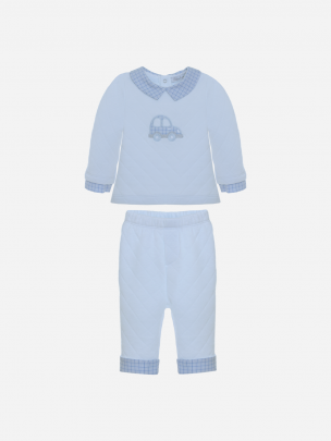 Blue double jersey car set