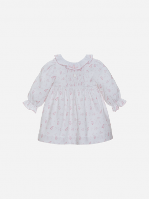 Pink bunny print dress