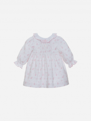 Pink bunny print dress