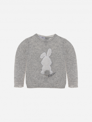 Gray knit sweater