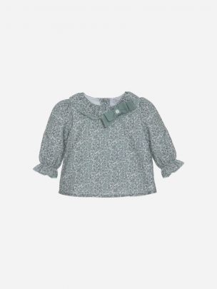 Blusa em bombazine estampada