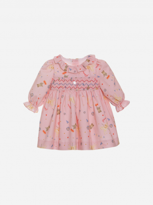 Pink circus print dress