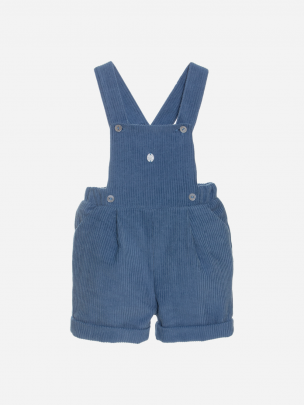 Blue indigo corduroy romper