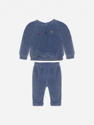 Indigo Blue velour tracksuit
