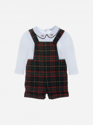 Brit tartan romper
